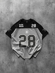 Rich Bear 28 Drop Shoulder T-Shirt β Printed Cotton Jersey Oversized Tee