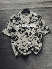 Printed Drop Shoulder T-Shirt – Waffle Knit Premium Casual Wear (CK Style)
