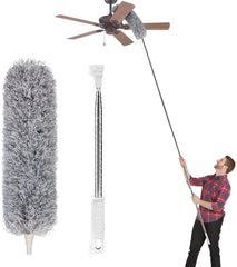 Premium Extendable Microfiber Duster (83–282cm) – Flexible Bendable Head for AC, Ceiling, Fans & Hard-to-Reach Areas