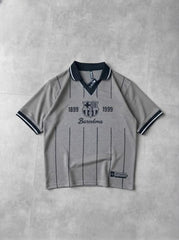 Barcelona Fcb V Neck Style Polo Drop