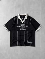 Barcelona Fcb V Neck Style Polo Drop
