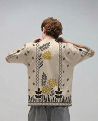 All Over Graphic Drop Shoulder T-Shirt – Printed Cotton Jersey Oversized Tee
